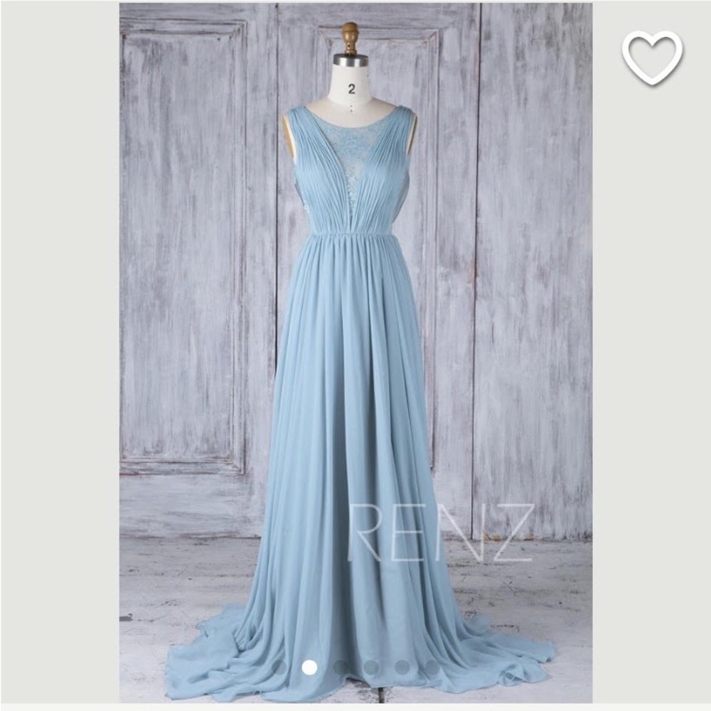Renz Rags - Formal Dress - Dusty Blue - Size 0 - Like New - Smoke Free Home